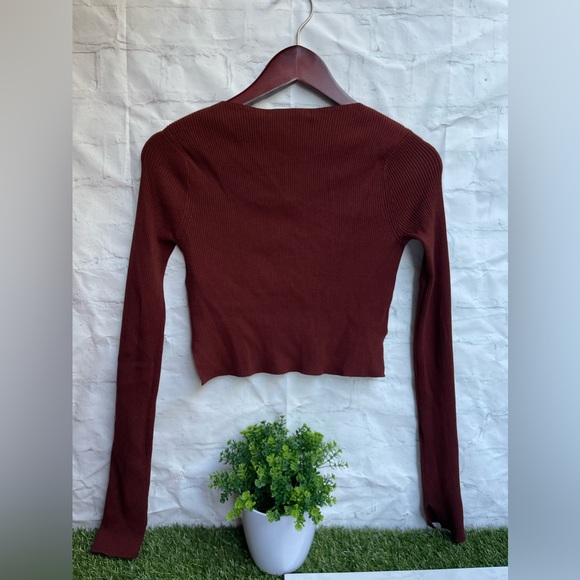 CALLSAINTS hera ambient ribbed in Rust Brown top size Small L gently used - Picture 5 of 5